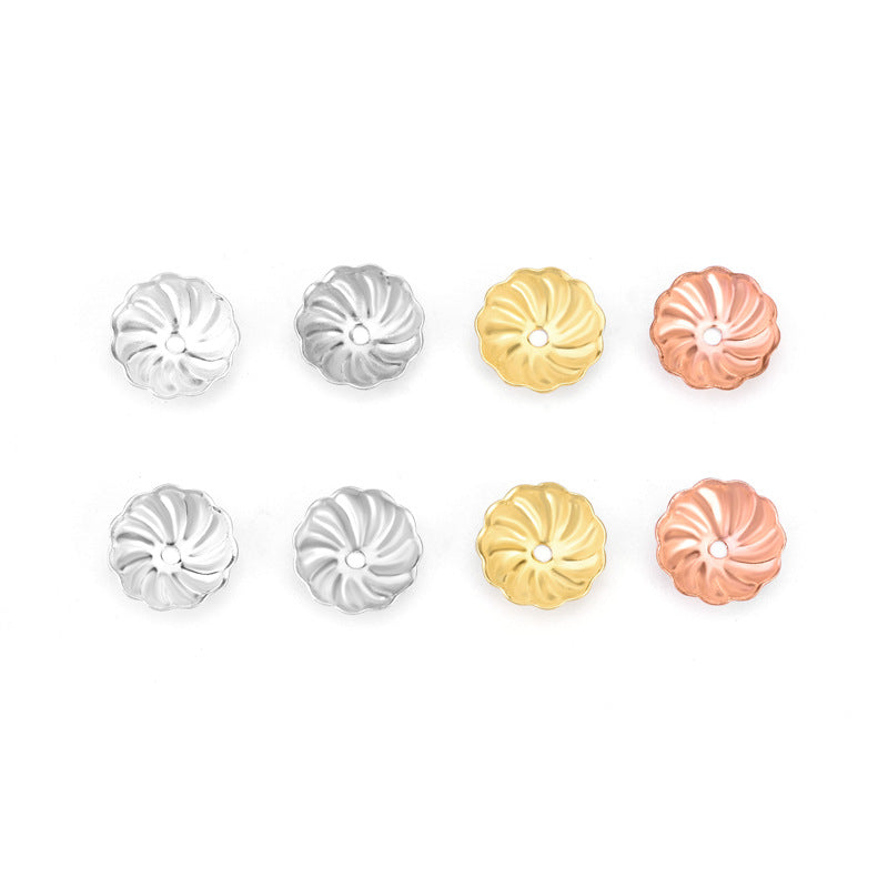 New Flower 925 Sterling Silver DIY Bead Caps