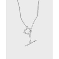 Office Irregular OT Shape 925 Sterling Silver Necklace