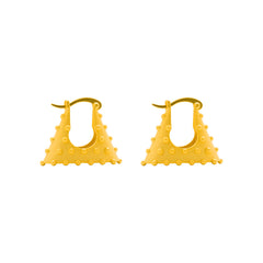 Fashion Rivet Women Bag 925 Sterling Silver Hoop Earrings