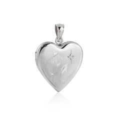Cute Animal Mother Child Dolphin CZ Star 925 Sterling Silver Locket Necklace Pendant