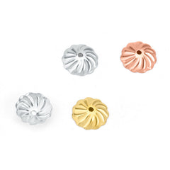 New Flower 925 Sterling Silver DIY Bead Caps