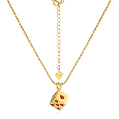 Fashion Fun Multicolor Love Cubic Dice 925 Sterling Silver Box Chain Necklace