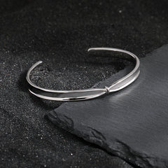 Girl Fashion Knot 925 Sterling Silver Open Bangle