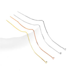 Simple 925 Sterling Silver DIY Earring Thread Box Chain