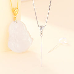 Fashion CZ 9 Shape 925 Sterling Silver DIY Bail