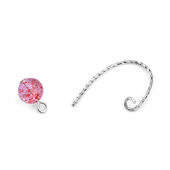 Fashion Twisted 925 Sterling Silver DIY Earring Hooks