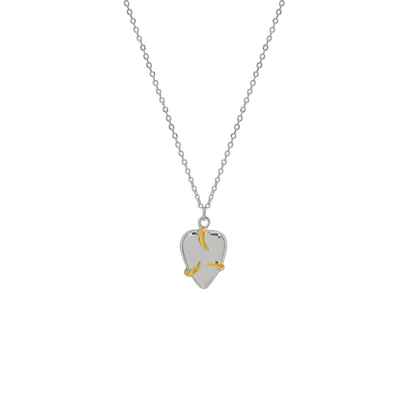 Minimalist Embrace Heart 925 Sterling Silver Necklace