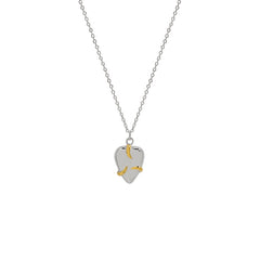 Minimalist Embrace Heart 925 Sterling Silver Necklace