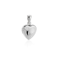 Friend's Twisted Pattern Heart 925 Sterling Silver Locket Necklace Pendant