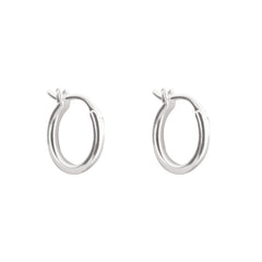 Minimalism Small Circles 925 Sterling Silver Hoop Earrings
