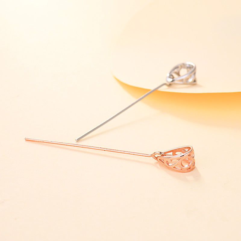 Fashion CZ 9 Shape 925 Sterling Silver DIY Bail