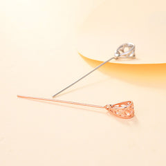 Fashion CZ 9 Shape 925 Sterling Silver DIY Bail