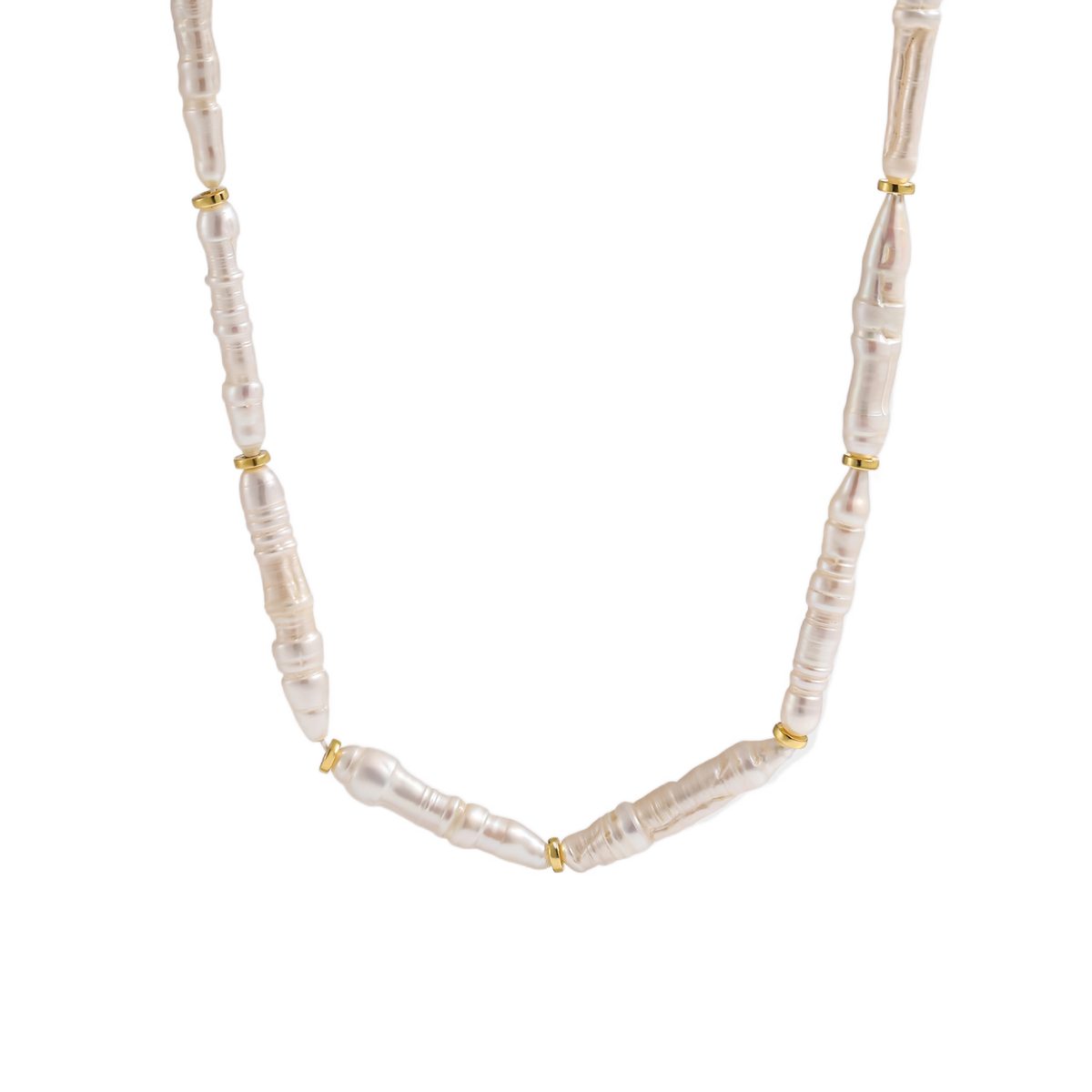 Women Daily Fashion Jewelry Timeless 925 Sterling Silver Elegant Natural Long Stick Pearls Necklace