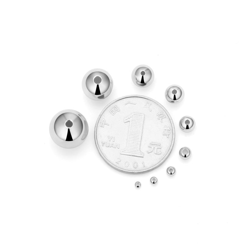 Simple Round Balls 925 Sterling Silver Bead Caps