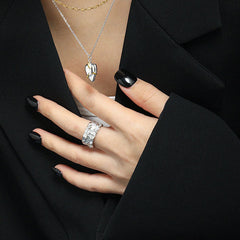Minimalist Embrace Heart 925 Sterling Silver Necklace