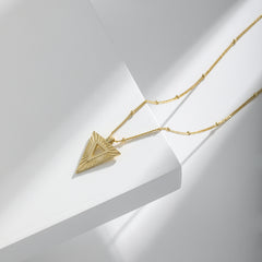 Statement Geometry Triangle 925 Sterling Silver Necklace