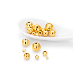 Fashion Round Beads 925 Sterling Silver DIY Bead Caps