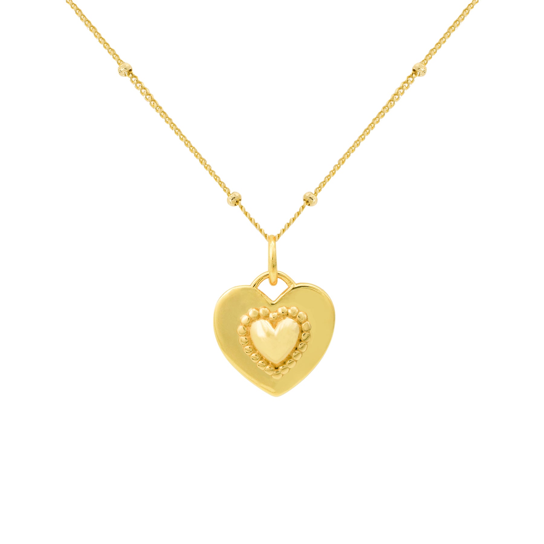 Dual Two Sides Wearing Styles Pink CZ Heart 925 Sterling Silver Necklace