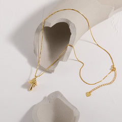 Women Daily Fashion Jewelry Holiday 925 Sterling Silver Holiday Irregular Mushroom Necklace