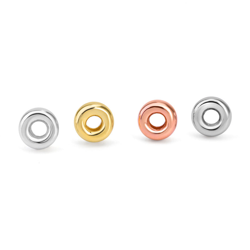Cute Bread 925 Sterling Silver DIY Bead Caps
