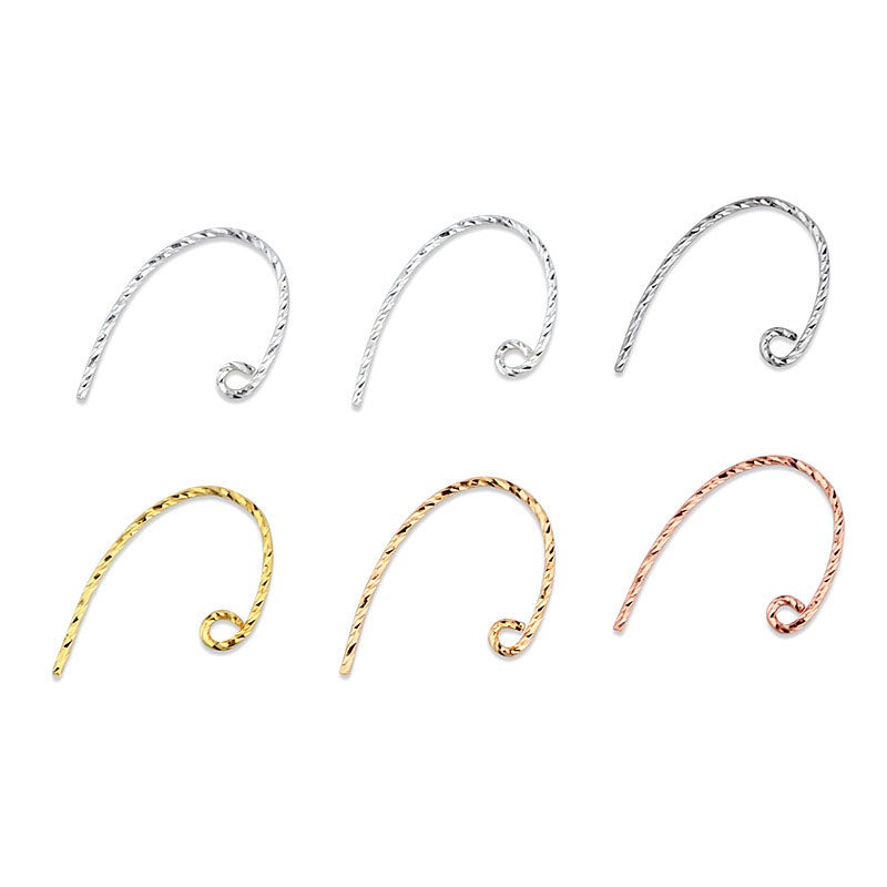 Fashion Twisted 925 Sterling Silver DIY Earring Hooks