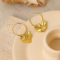 Heart Wave The Shape Of Crushing 925 Sterling Silver Earrings